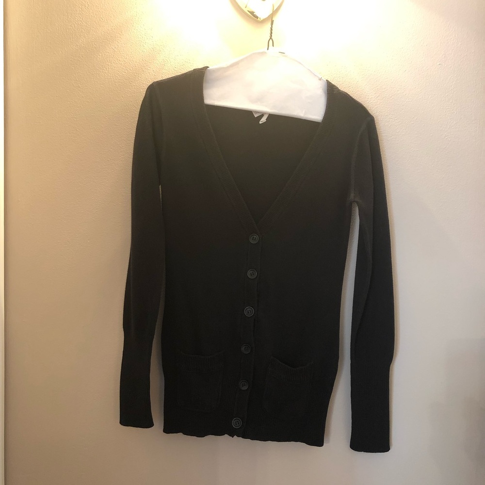 Black button up cardigan